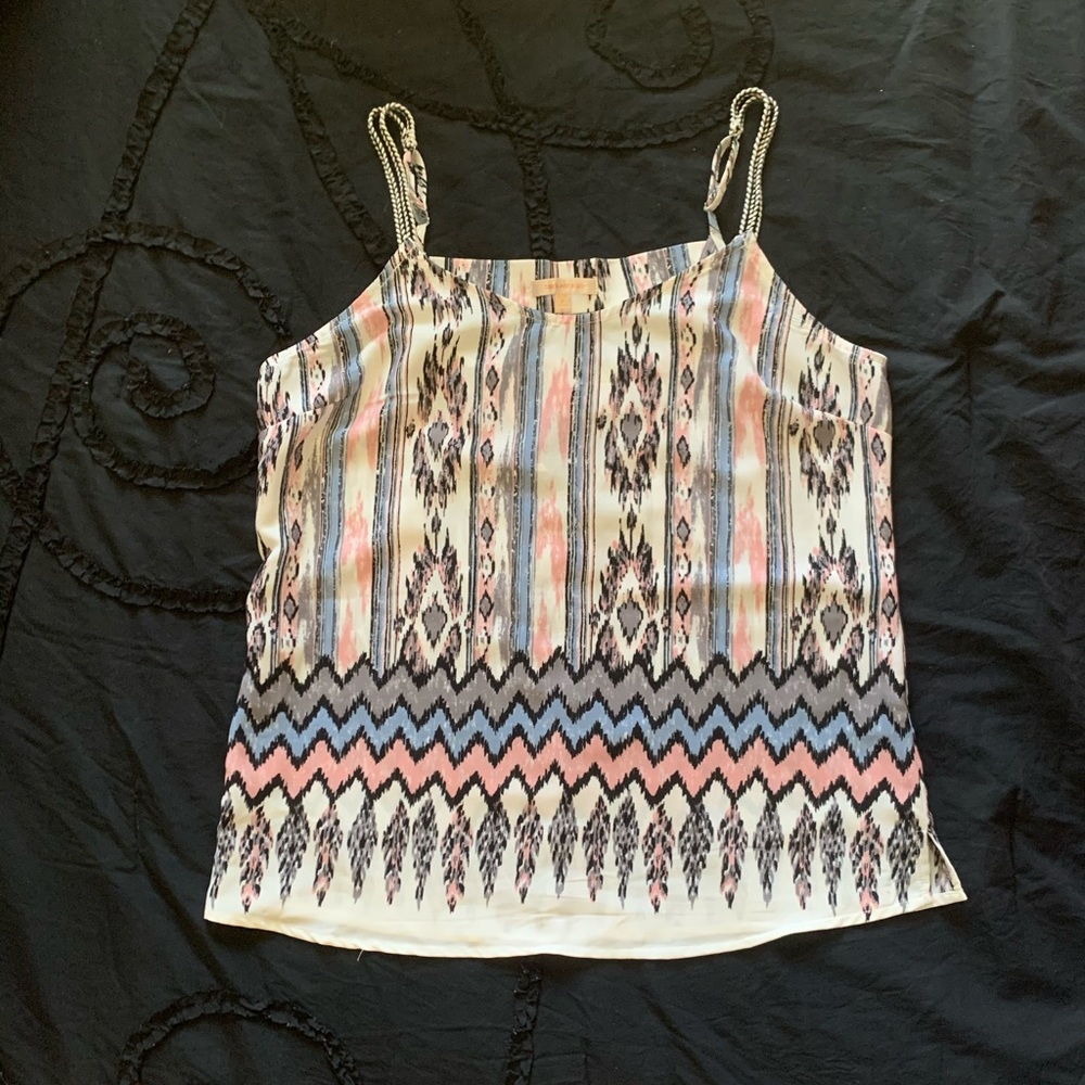 Skies are blue cipriano back strap detail top